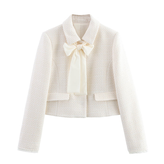 Tie neck jacket