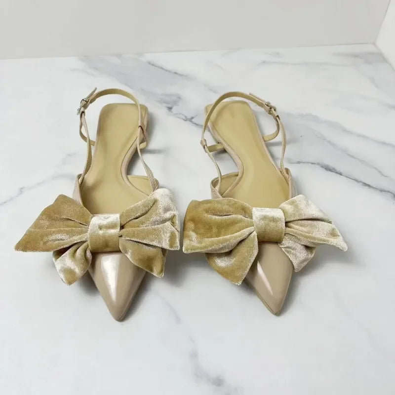 bow embellished  flats