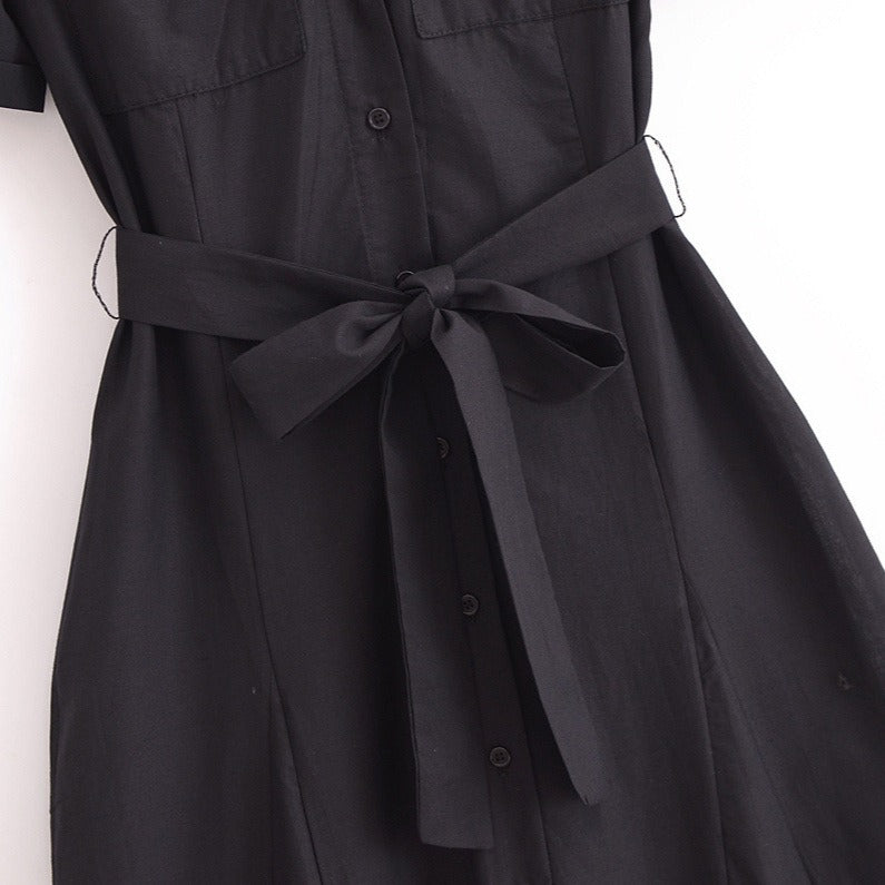 Pocket belted dress