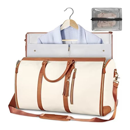 Large leather folding Travel suit bag,