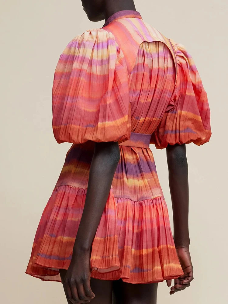 printed  short dress