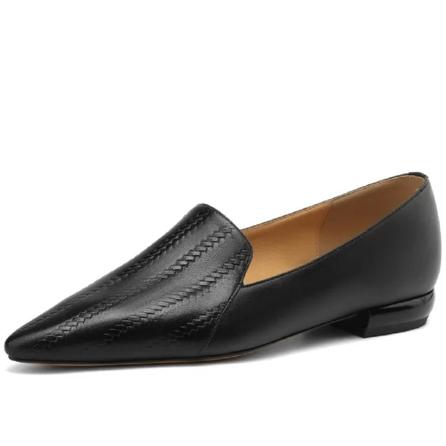 Full Grain Genuine Leather  Slip On Vintage Pointed Toe loafers