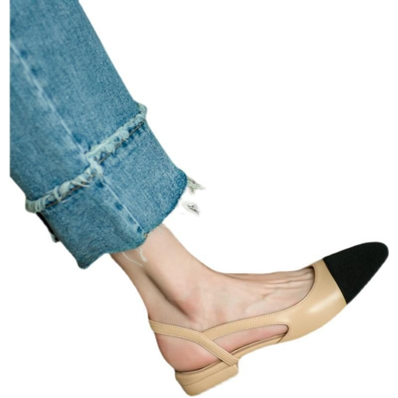 slingback round toe flats