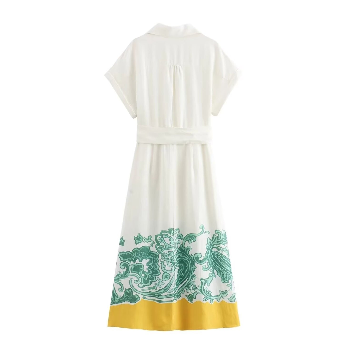 short sleeved white shirt dress