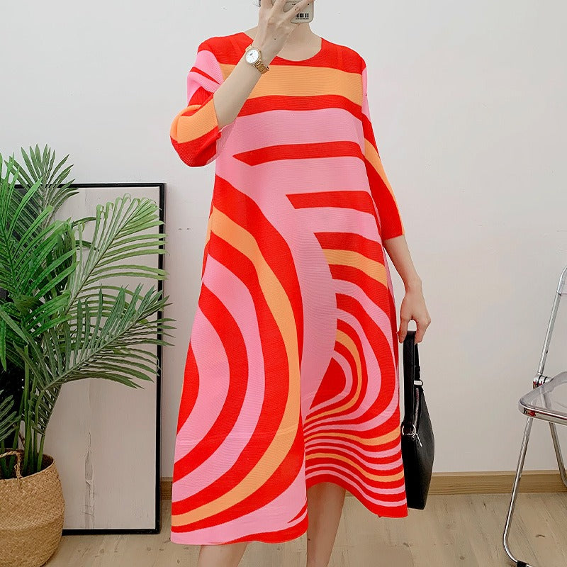 Oversized printed  A-line dress
