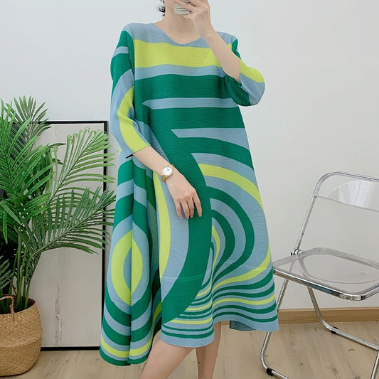 Oversized printed  A-line dress