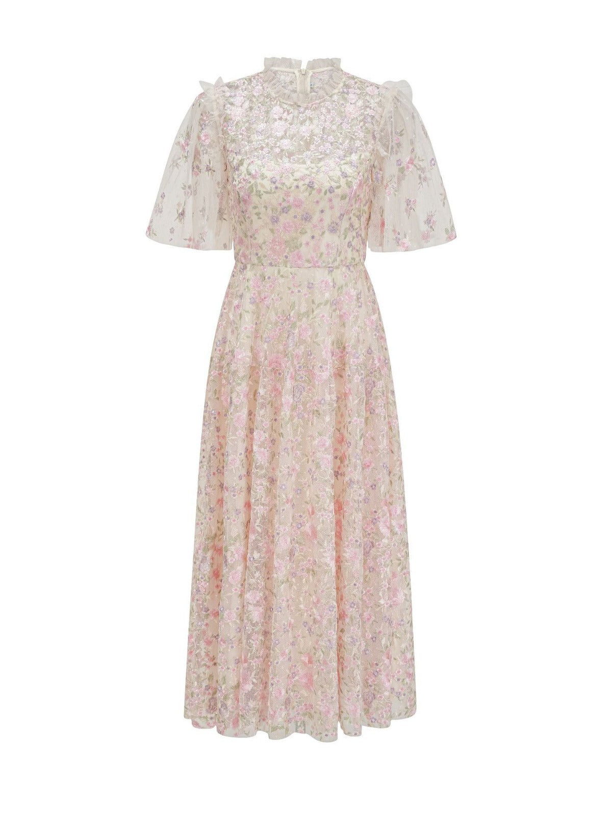 Dress Floral Mesh Skirt Dress