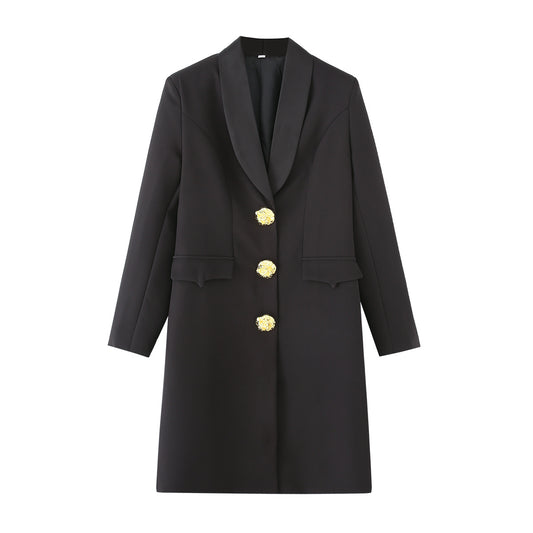 buttoned jacket dress