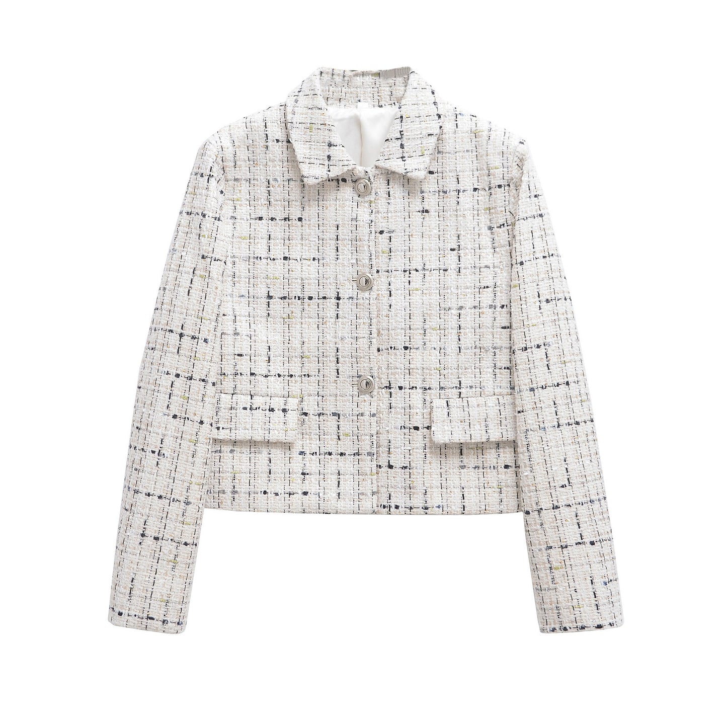 textured checkered  style jacket