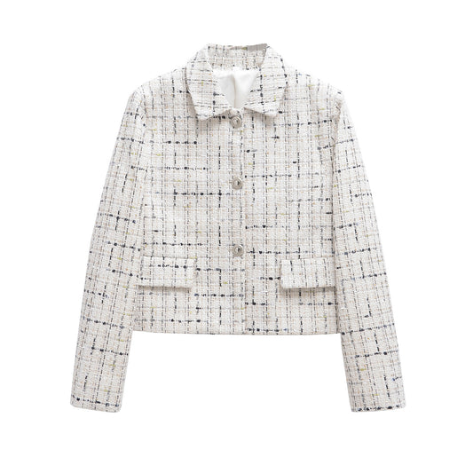 textured checkered  style jacket