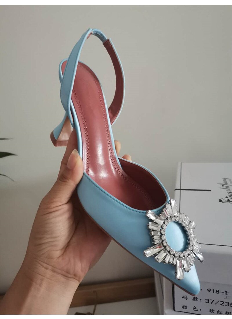 Crystal Slingback High heels pumps