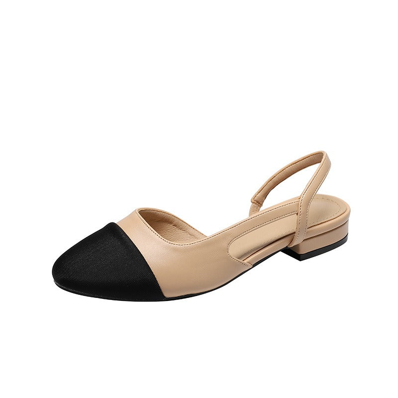 slingback round toe flats