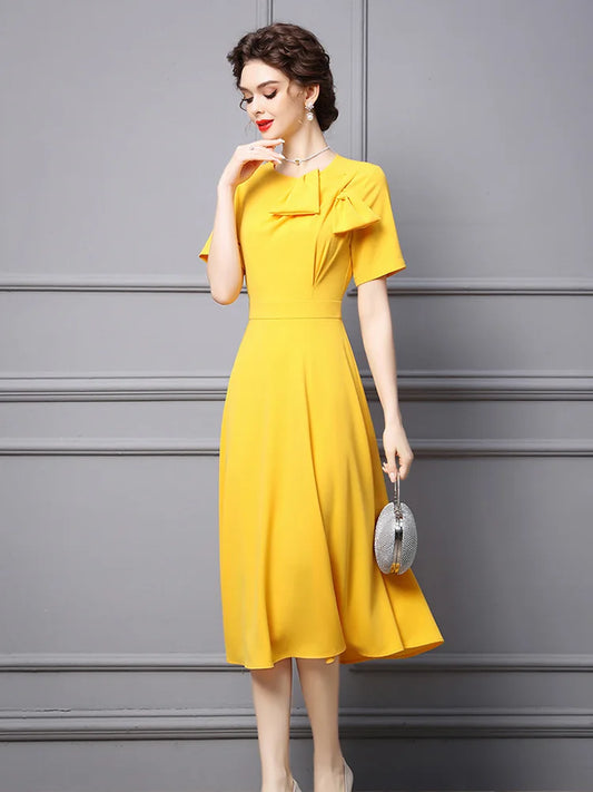 Elegant  Church Office  Bowknot dress