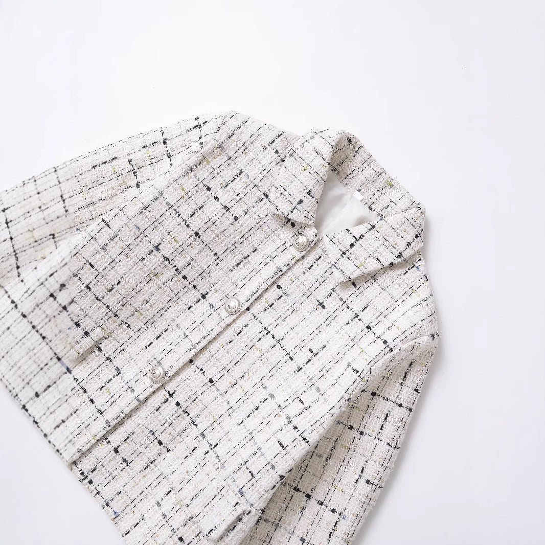 textured checkered  style jacket