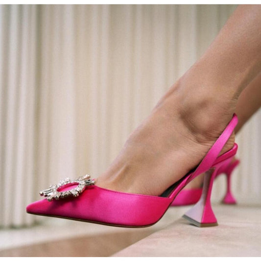 Crystal Slingback High heels pumps