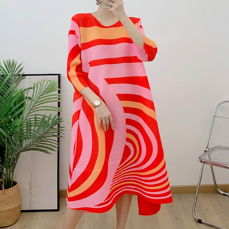 Oversized printed  A-line dress
