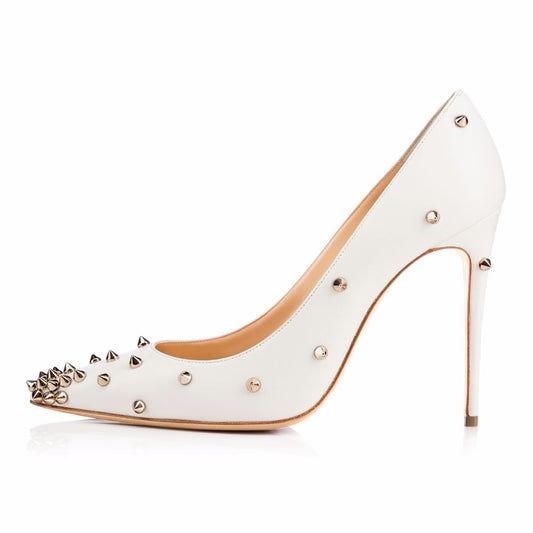 rivted high heel pumps