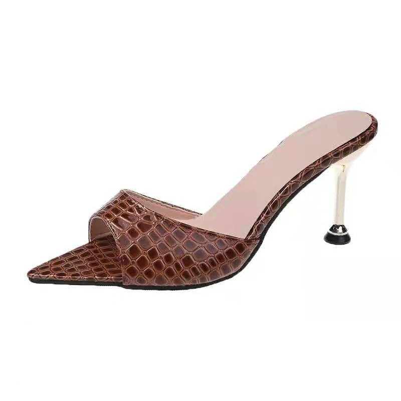 pointed toe slip on sandals