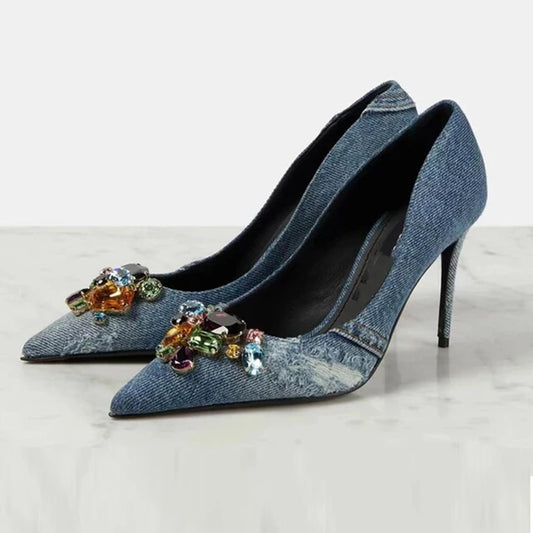 Denim  High heel Pumps