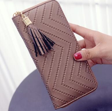 Leather Tassel Wallet
