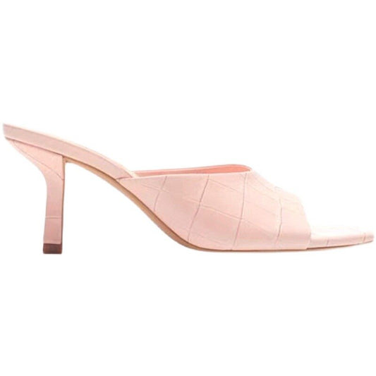 Square Toe Open Toe Patent Leather Sandals