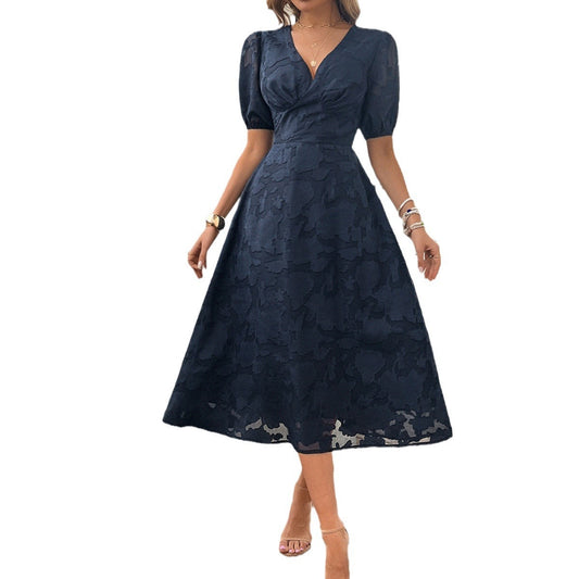 v-neck lace dress