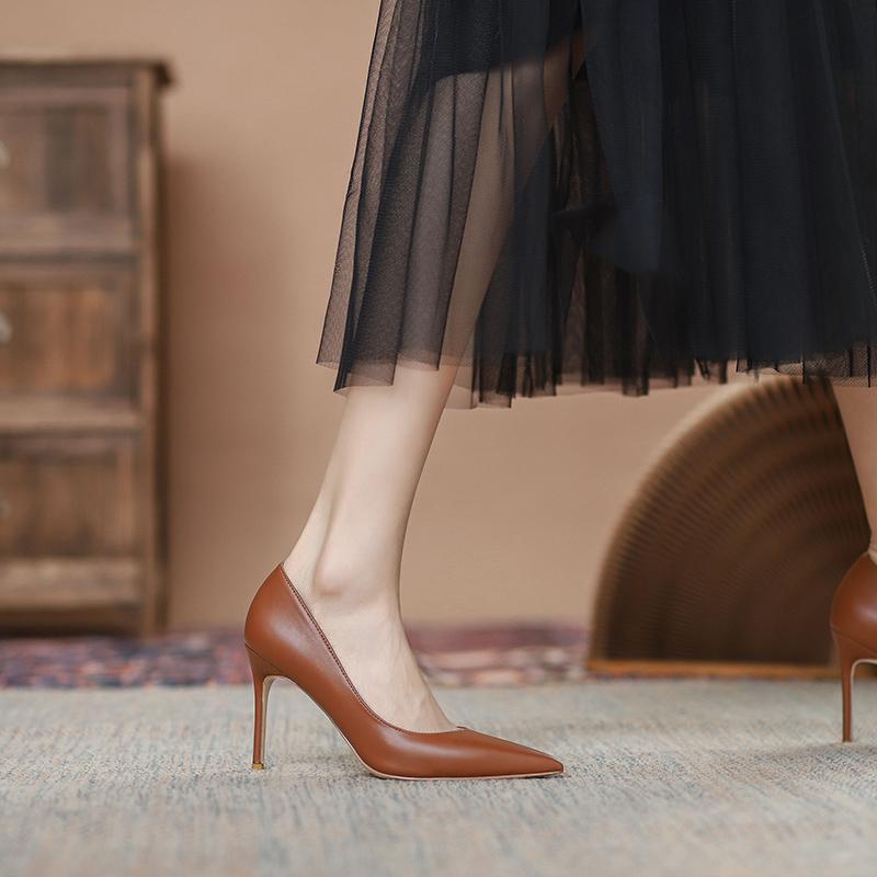 Matte Pointed Toe High Heel pumps