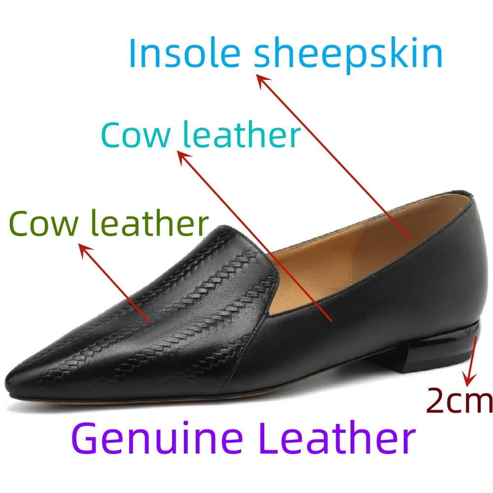 Full Grain Genuine Leather  Slip On Vintage Pointed Toe loafers