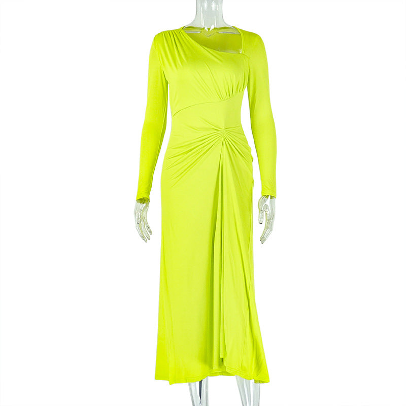 Elegant slanted dress