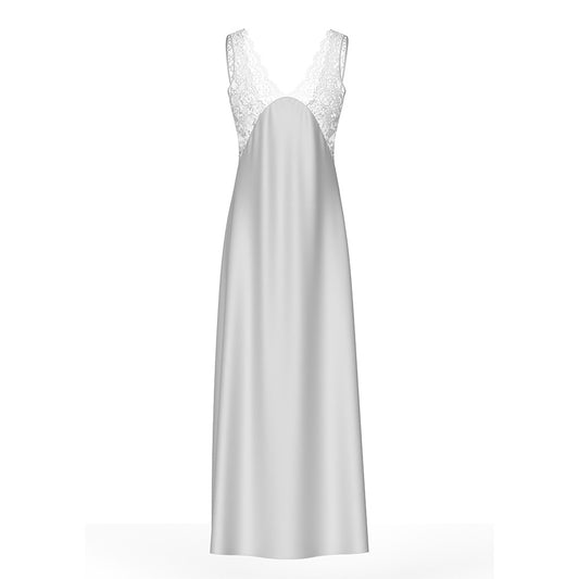 Lace Trim Strapless Nightgown
