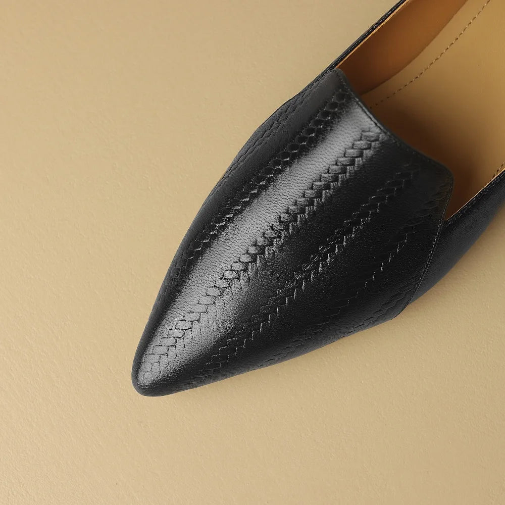 Full Grain Genuine Leather  Slip On Vintage Pointed Toe loafers