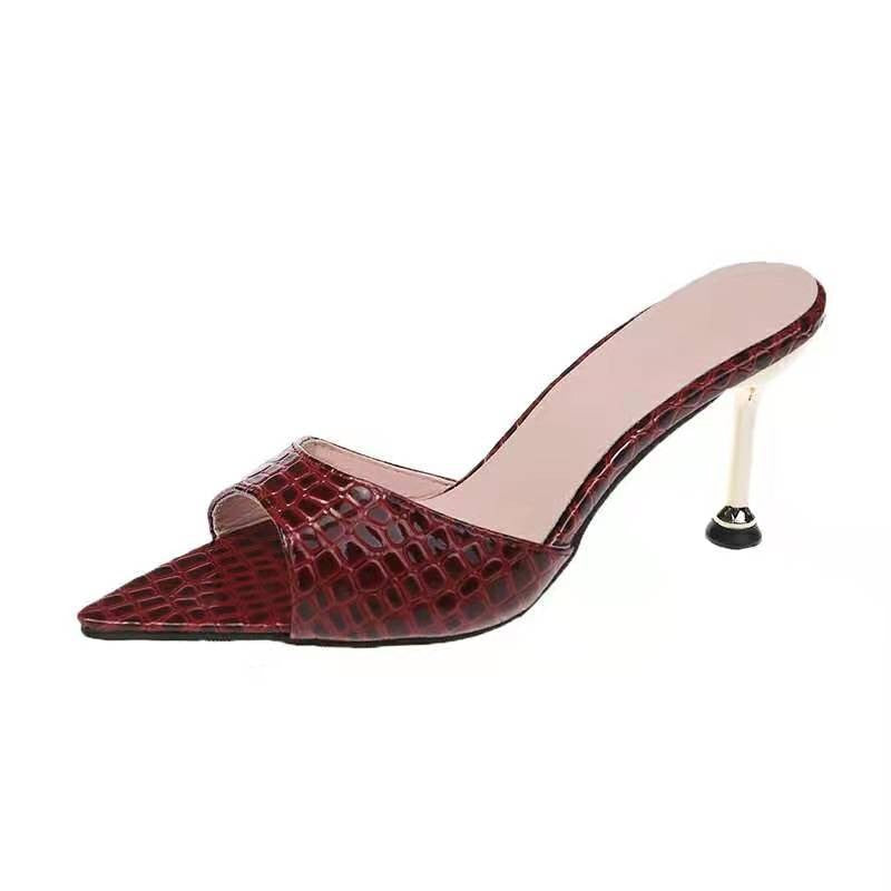 pointed toe slip on sandals