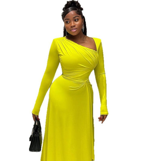 Elegant slanted dress