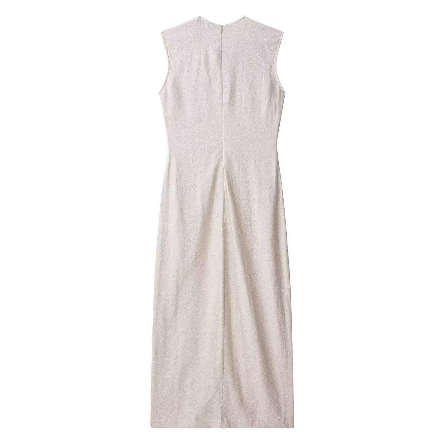 Buttoned Front Waistband belted dress