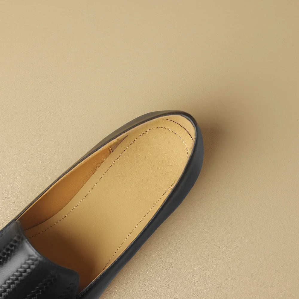 Full Grain Genuine Leather  Slip On Vintage Pointed Toe loafers