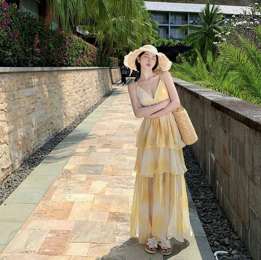 Floral strapless dress