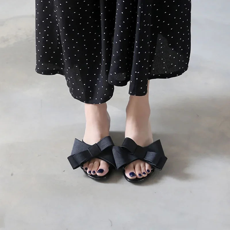 Silk Butterfly-knot Slippers