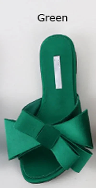Silk Butterfly-knot Slippers