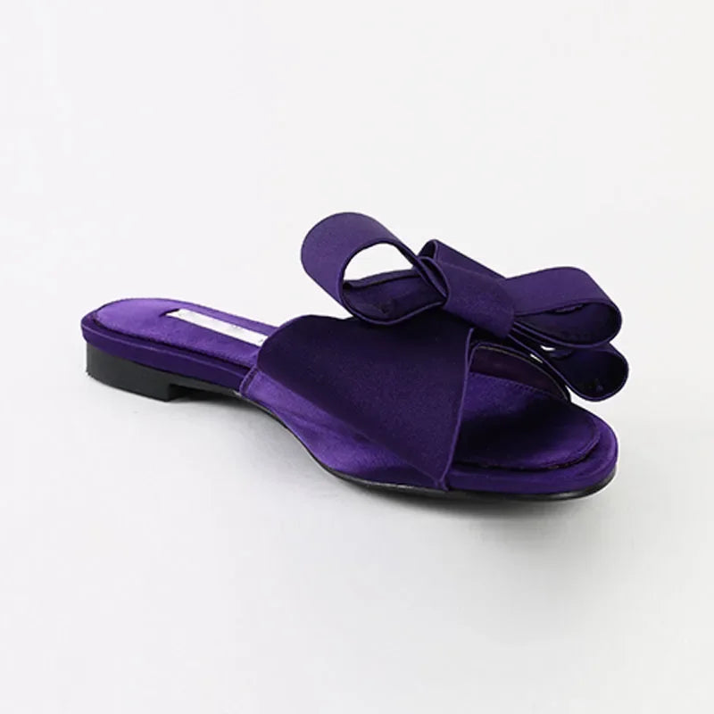 Silk Butterfly-knot Slippers