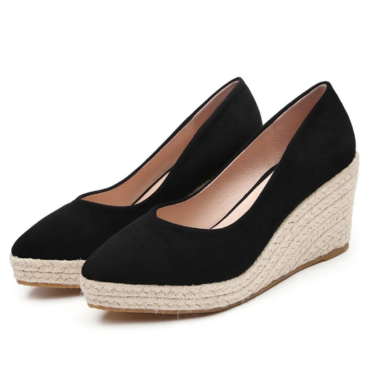 Women low Heels Wedges Shoes-Click for more colors