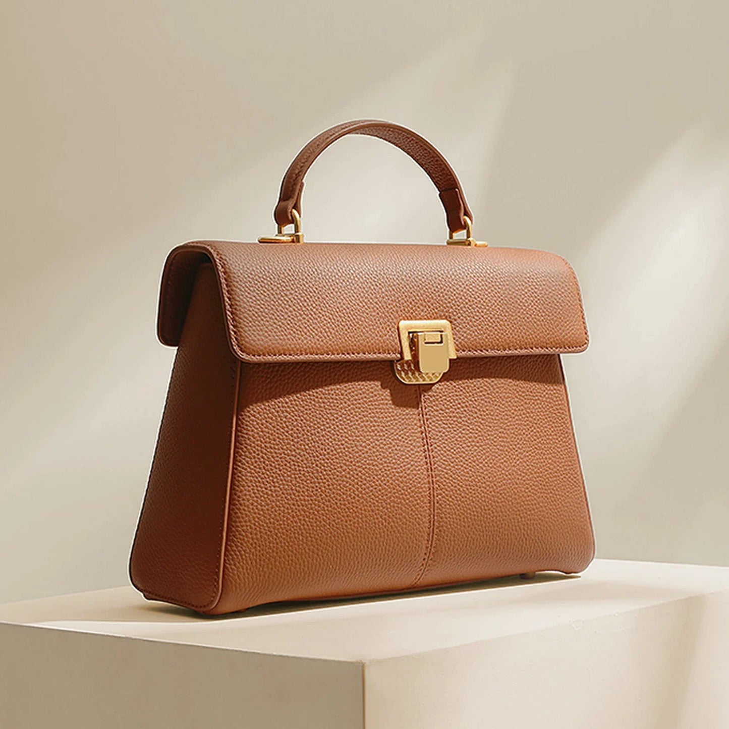 Women Large Capacity Cowhide Satchel handbag