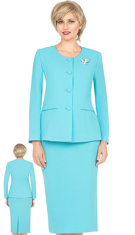 Giovanna S0745-TRQ Church Suit