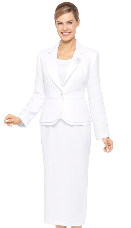 Nina Massini 2429-WHT Ladies Church Suit