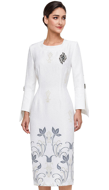 Serafina 6207-GRY Ladies Church Dress